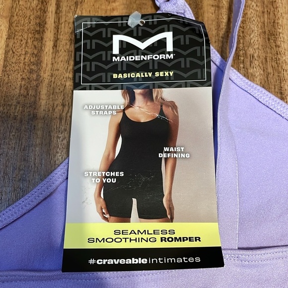 Maidenform women’s shaper 3XL 22 24 Seamless Smoothing Romper define purple nwt - Picture 6 of 9